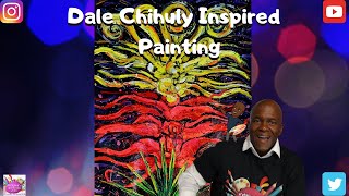 Dale Chihuly Inspired Abstract Painting #Glassblowing #DaleChihuly #OrganicArt #MrsmithsArtRoom4kids