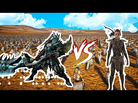 1000 Elven Huntress vs 1000 Soul Tyrant Ultimate Epic Battle Simulator