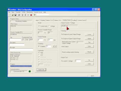 Spa2 Hlprg Configuration Software Tutorial Analog Output Tab