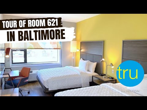 TOUR of ROOM 621 at TRU by HILTON BALTIMORE Harbor East - Jan 2023