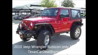 preview picture of video '2010 Jeep Wrangler Rubicon with 18 inch wheels and 35 inch Tires has only 5k miles DFW Dealer'