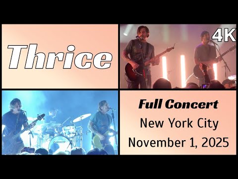 251101 Thrice - Full concert (22 songs) live @ Irving Plaza, NYC 4K Fancam