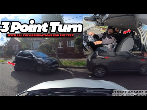 THREE POINT TURN in the driving test exam Australia