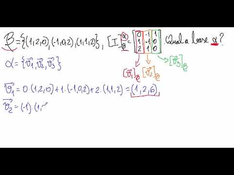 [Mudança de Base] Sabendo a matriz e uma das bases, como determinar a outra base? (Exercício)
