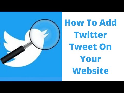 How to add twitter tweet on your website