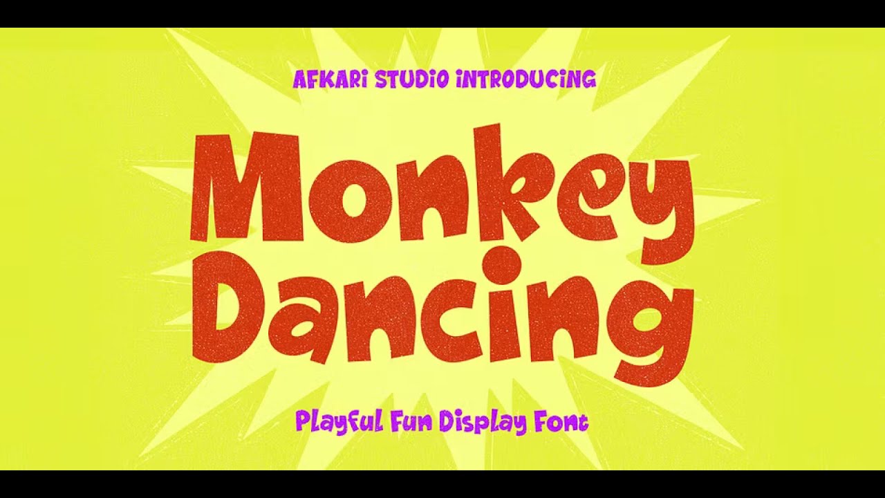 Monkey Dancing: A Playful Display Font for Creative Projects