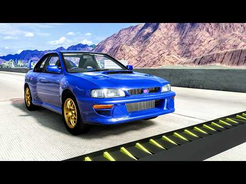 Massive Spike Strip Pileup Car Crashes #130 – BeamNG Drive | CrashBoomPunk