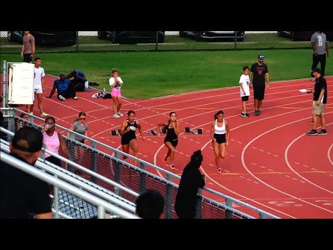Girls 100m Heat 1 Prelims Broward Elite Athletics Club Showcase 5/27/2022
