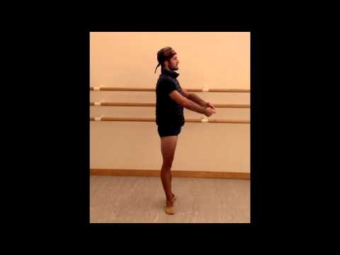 First Position. Basics of ballet class. By Ruben Martin. dancer, Diego Cruz
