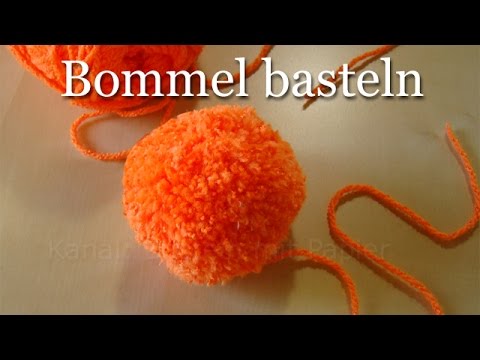 Bommel selber machen - Pompons einfach basteln - Basteln mit Wolle im Winter