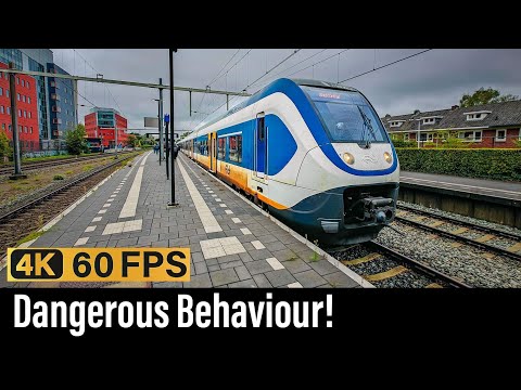 Trein Cabinerit / Gevaarlijk Gedrag bij Overweg / Almere - Utrecht - Leiden / SLT / Oktober 2024