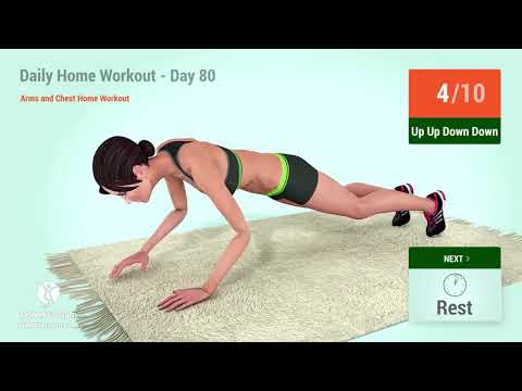 Daily Workout #Day:80 Arms and Chest Home Workout (222 Calories)