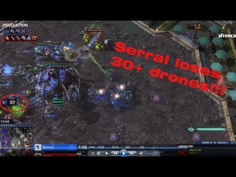 BUNKER RUSH TO BC BATTLE-MECH! ZvT - Serral vs TY