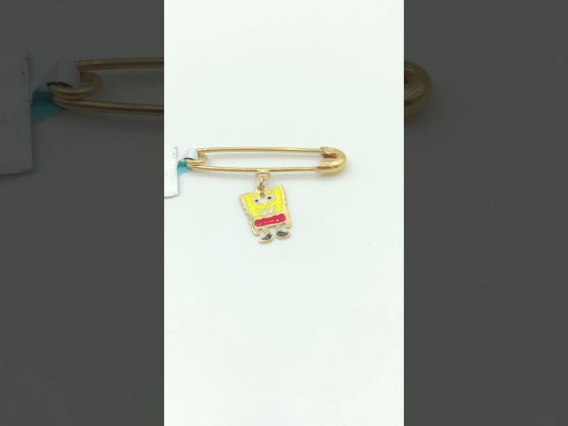 1- Children's brooch -8 carat gold