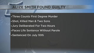 Alize Smith convicted in 2021 murders of Andrew Hintt and his two sons