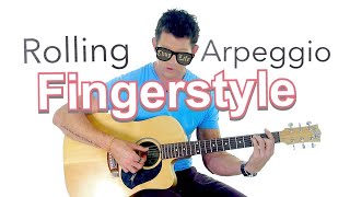 Finger-style Guitar Lesson 7 - Rolling Arpeggio Finger-style Technique