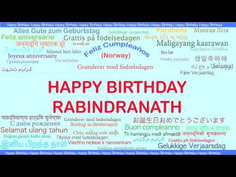 Rabindranath   Languages Idiomas - Happy Birthday