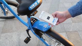Chinese smartbikes locks unlock via an app