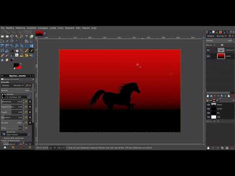 GIMP    livello trasparenza e strumento gradiente