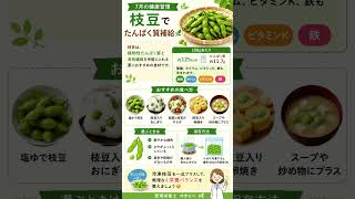 枝豆でたんぱく質補給🌿忙しい日に役立つ夏の健康習慣