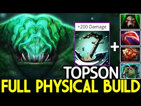 TOPSON [Tidehunter] Crazy Damage with Full Physical Build Dota 2