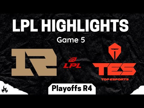 RNG vs TES Highlights Game 5 LPL Spring Playoffs R4 2021 Royal Never Give Up vs Top Esports / Halvos