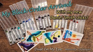 My Blick Order Arrived - With my new Daniel Smith Watercolor Sticks!