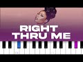Nicki Minaj - Right Thru Me (piano tutorial)