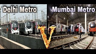 Delhi Metro Train Vs Mumbai Metro Train | Metro Train Comparison 2020 | Unbiased Comparison in Hindi
