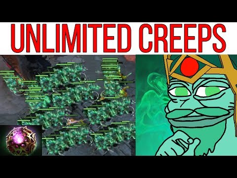 Unlimited Creeps Octarine Core Wraith King build - Goodboy plays Dota 2 New META patch 7.21c