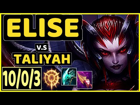 ELISE vs TALIYAH - 10/0/3 KDA JUNGLE CHALLENGER GAMEPLAY - KR
