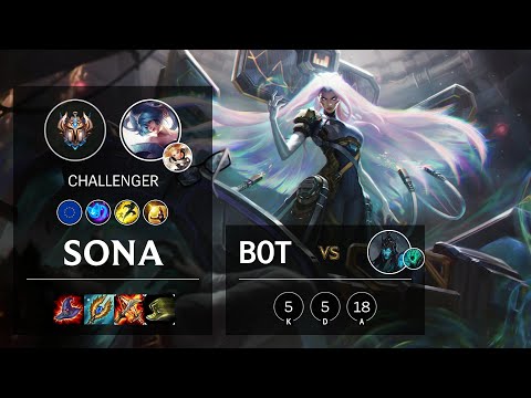 Sona Bot vs Kalista - EUW Challenger Patch 10.18