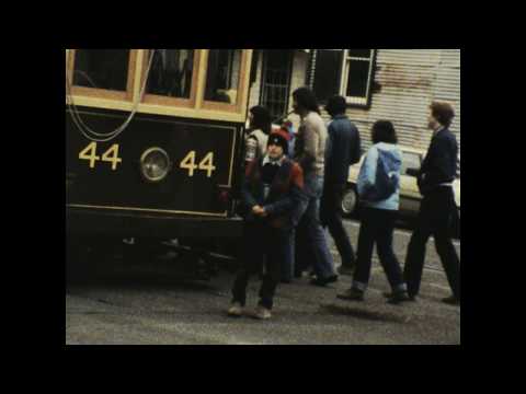 Bendigo. Winter 1983. Victoria, Australia. Tram ride through the city. Super 8 film.