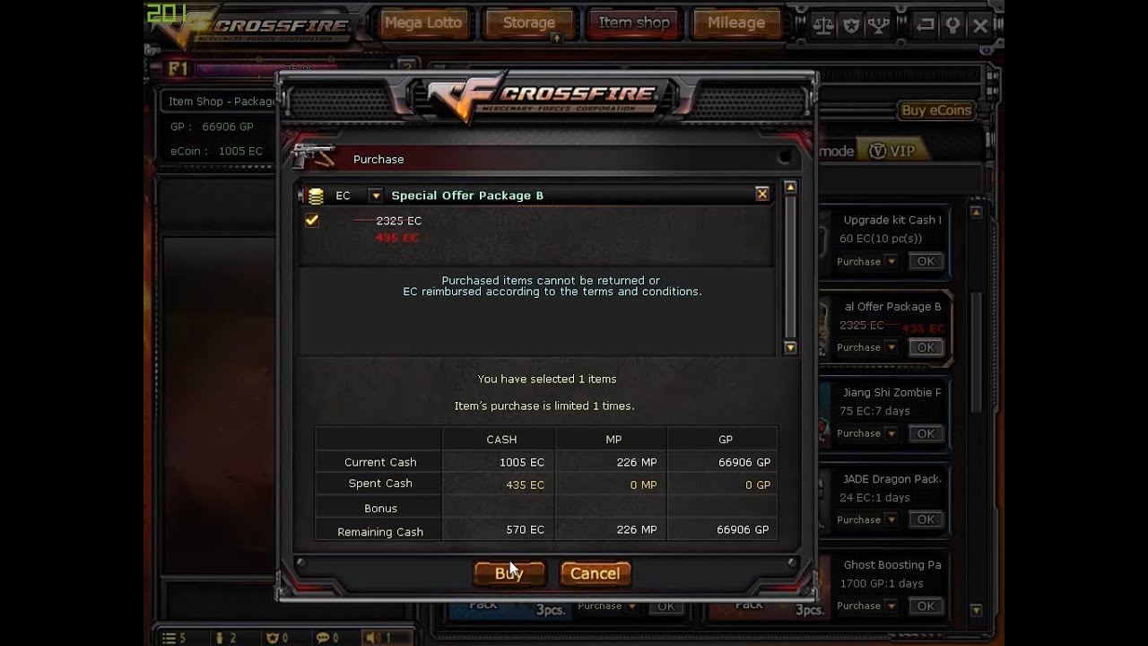 CrossFire: Buying Package B