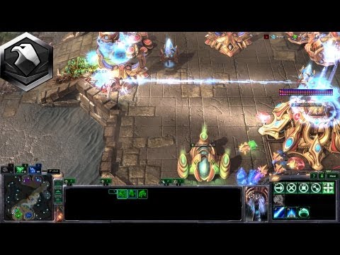 Starcraft spinnt. 2v2 S03 #07 PPvZZ - Shared Gas Voidray Push.