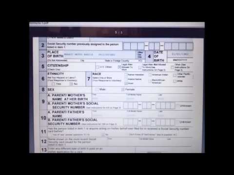 K1 Fiance Visa - How to fill up SSN form Video