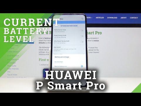 How to Show Battery Percentage in HUAWEI P Smart Pro - Enable Battery Level Icon