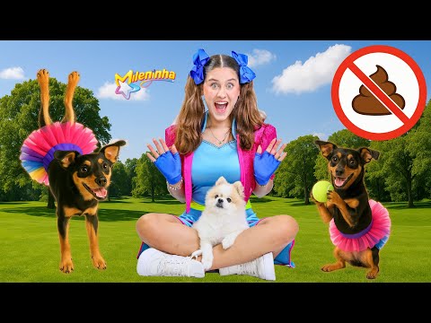 MILENINHA teaches tricks to MILI and BELINHA… 🐶 and Mili reveals a secret trick! 🤫