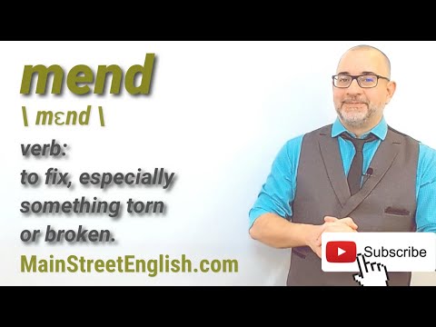 English Vocabulary Builder: MEND - Verb (Pronunciation & Usage)