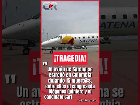 🚨 LUTO EN COLOMBIA: 15 MUERT@S EN ACCIDENTE AÉREO #ultimahora #shorts #noticias