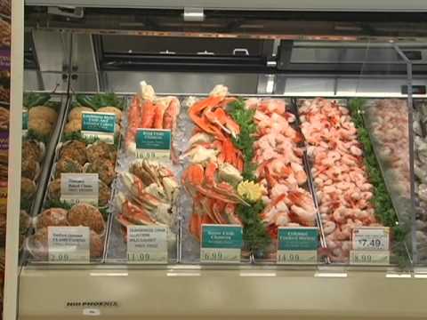 Seafood display counters