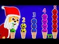 Little Flubby Gummybear Learning Colours And Numbers With Ice Cream Scoops Soccer Balls