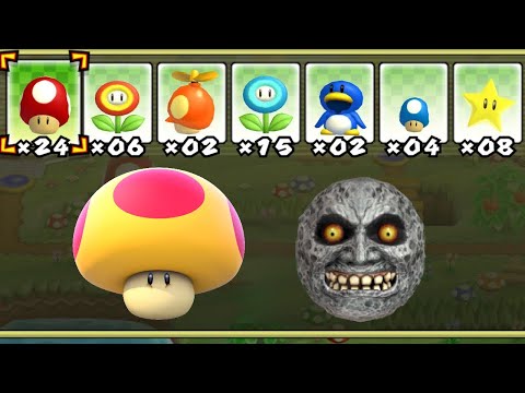 What happens when a Mega Mushroom and Majoras Moon uses Mario's Power-Ups?