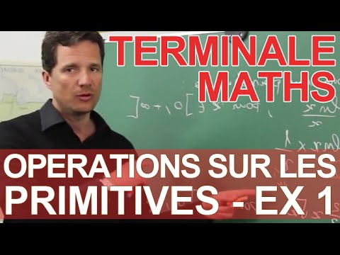 Operations on primitives - Exercise 1 - Final year maths - Les Bons Profs