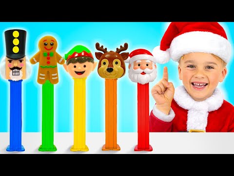Kids turn into Christmas superheroes - Funny toy stories for kids