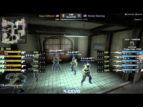 Venom Gaming vs Team SiNister Game 2 (CEVO-M CS:GO Season 7) - Misled & LAYTORR