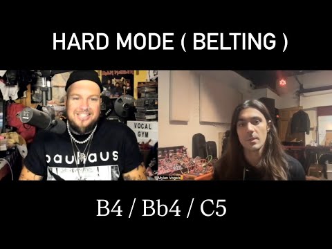 Alex Shelest Vocal Lessons - Working on Hard Mode ( Belting )