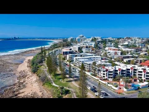 Drone shot of area surrounding surf at the Bluff
