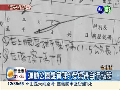 危險內湖公園! 國中生遭砸傷臉