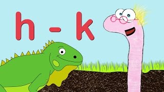 Learn Phonics H - K with the Word Worm | Learn words for Toddlers